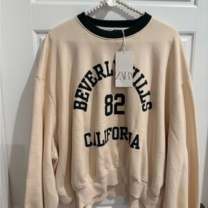 ZARA Beige Beverly Hills Sweatshirt